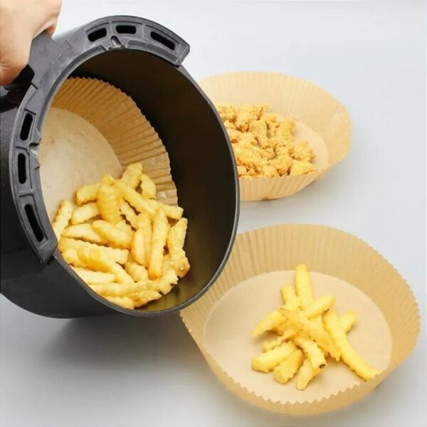 Forro de Papel para Airfryer Antiaderente - 50 Unidades Descartáveis - Image 3