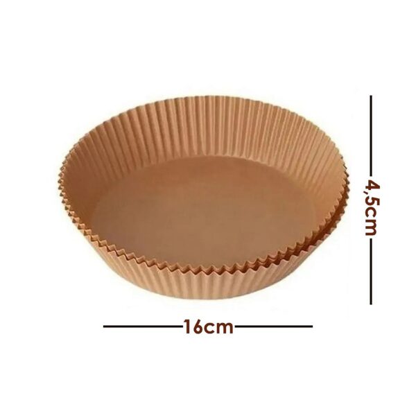 Forro de Papel para Airfryer Antiaderente - 50 Unidades Descartáveis - Image 5