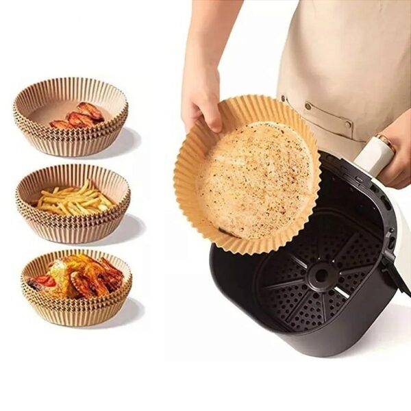 Forro de Papel para Airfryer Antiaderente - 50 Unidades Descartáveis - Image 6