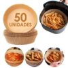 Forro de Papel para Airfryer Antiaderente - 50 Unidades Descartáveis